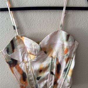 Cider Pastel Corset Top with Straps